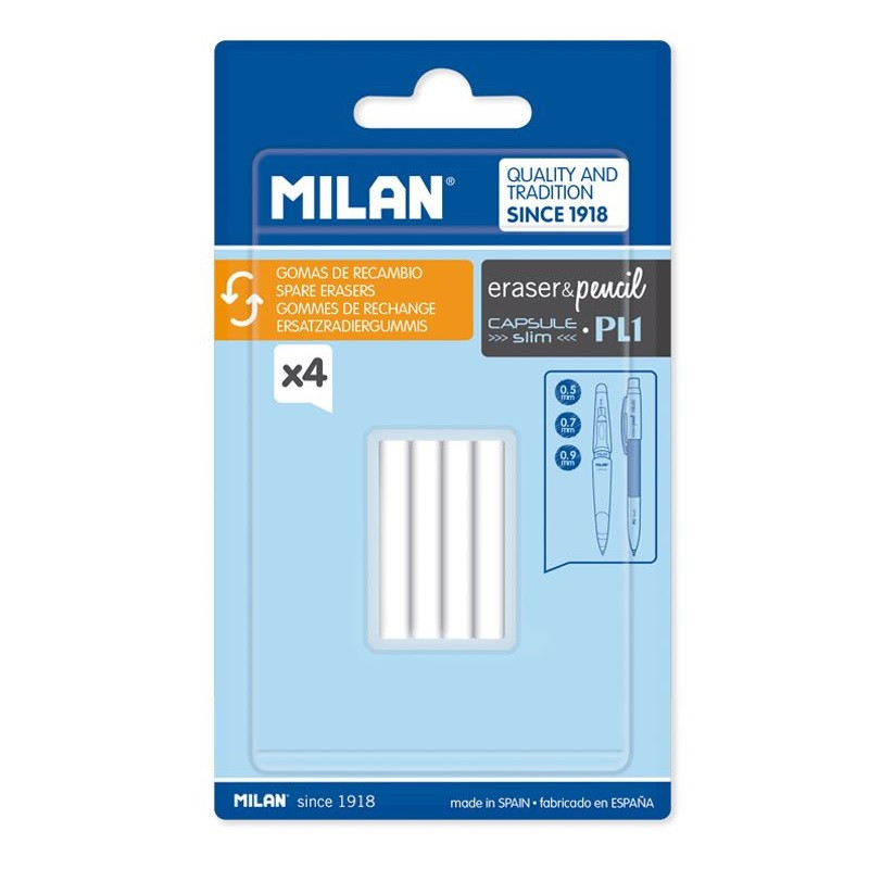 Maināma dzēšgumija mehāniskajiem zīmuļiem Milan