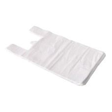 Iepakojuma maisi ar rokturiem, 35+16 x 64cm, 25mik, baltie, (100gab)