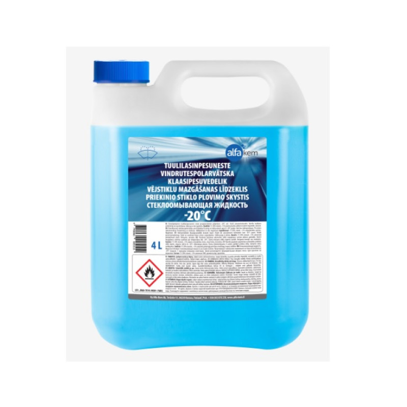 Vējstiklu mazgāšanas šķidrums, 4 Litri, -20C