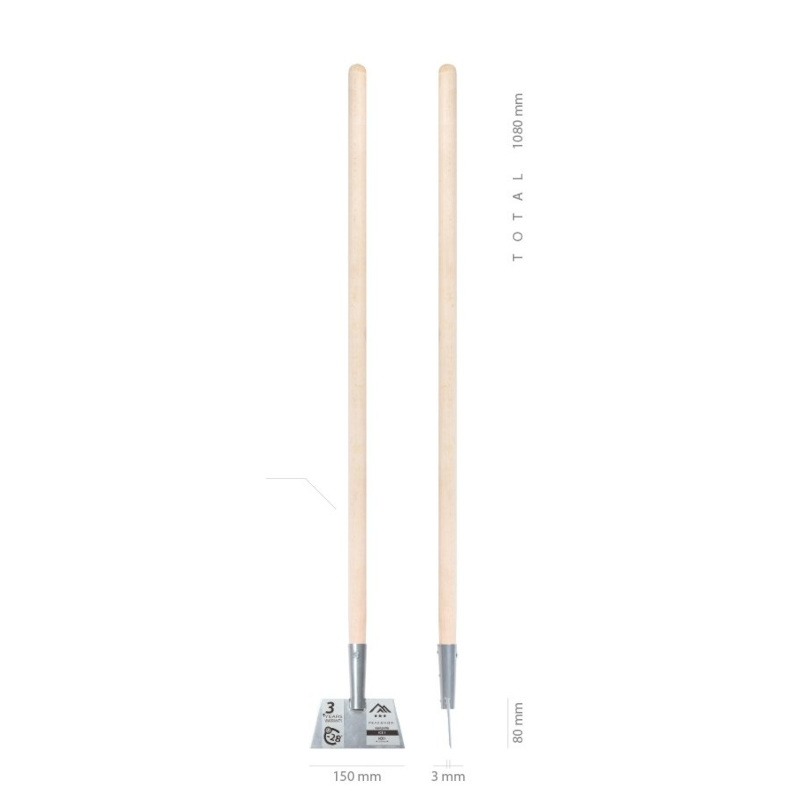 Ledus cirtnis 15cm ar kātu