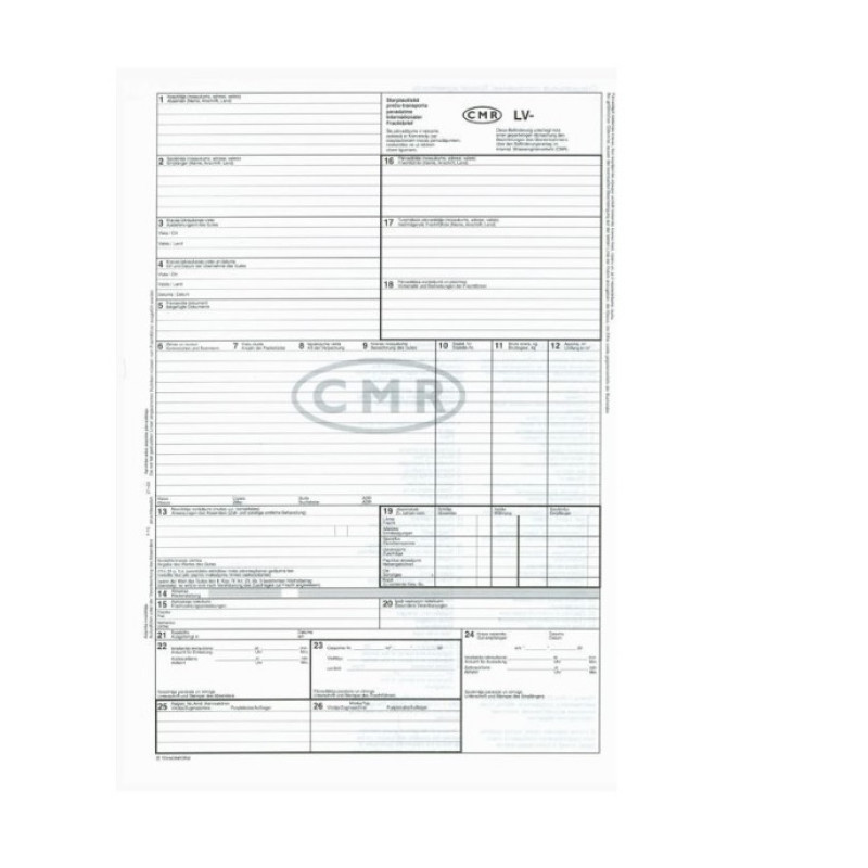 Muitas deklarācijas CMR A4-100 lapas paškopējošas