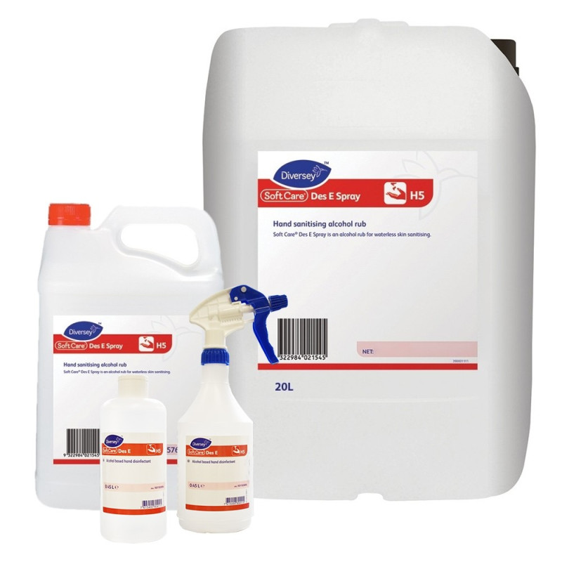 +Soft Care Des E Spray H5  Šķidrā roku dezinfekcija uz etanola bāzes 1L