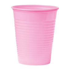 Plastmasas glāzītes, rozā, tilpums 180ml, N100