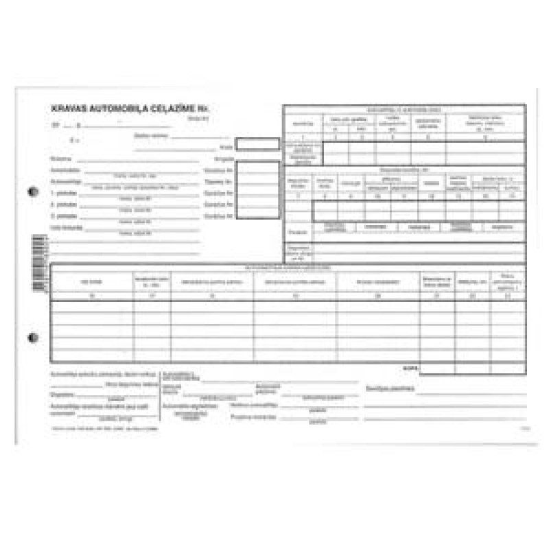 Kravas automobiļa ceļazīme A4D, 100 loksnes