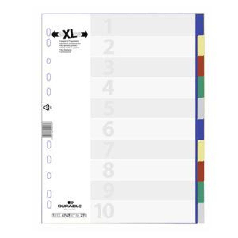 Sadalītājs A4/10 krāsas MAXI, DURABLE