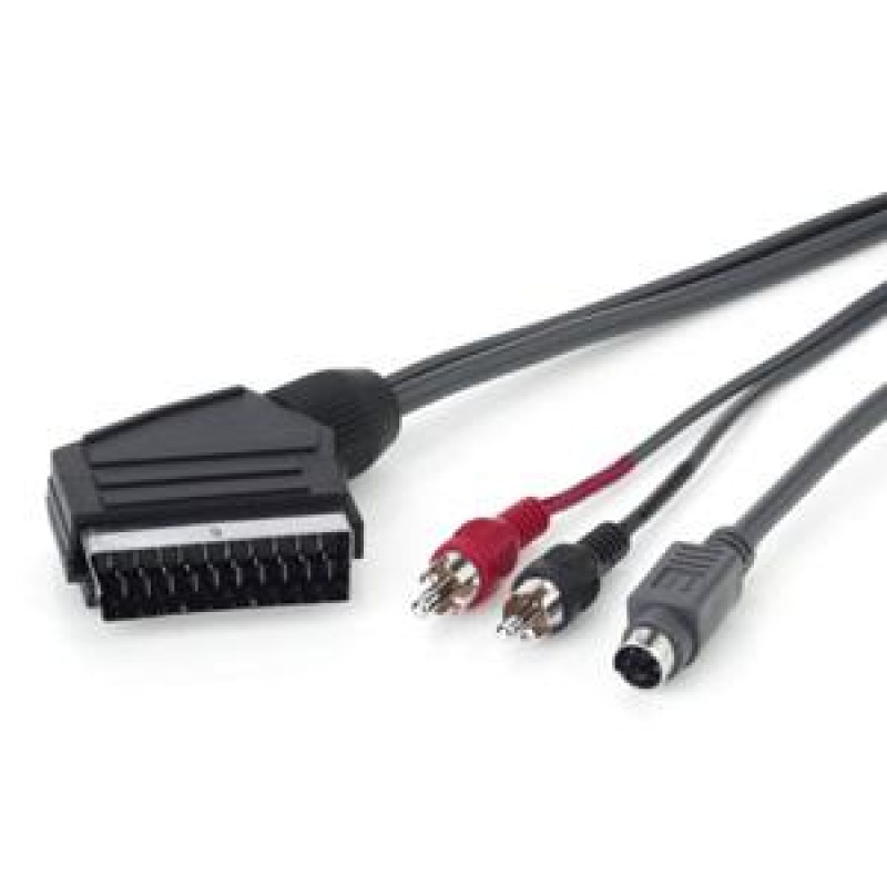 *Kabelis VIDEO SCART/1xAV,SVGA 2m.