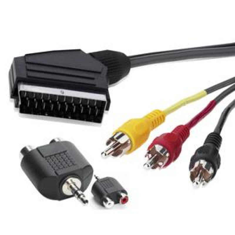 Kabeļu SCART/2audio,1Video socket 10m.