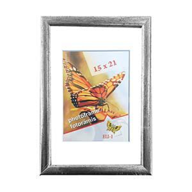 Fotorāmis 15x21cm AURA sudraba "antic" plastika