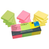 Līmlapiņas 40x50mm NEON 12 gab.(3 krāsas x 4
