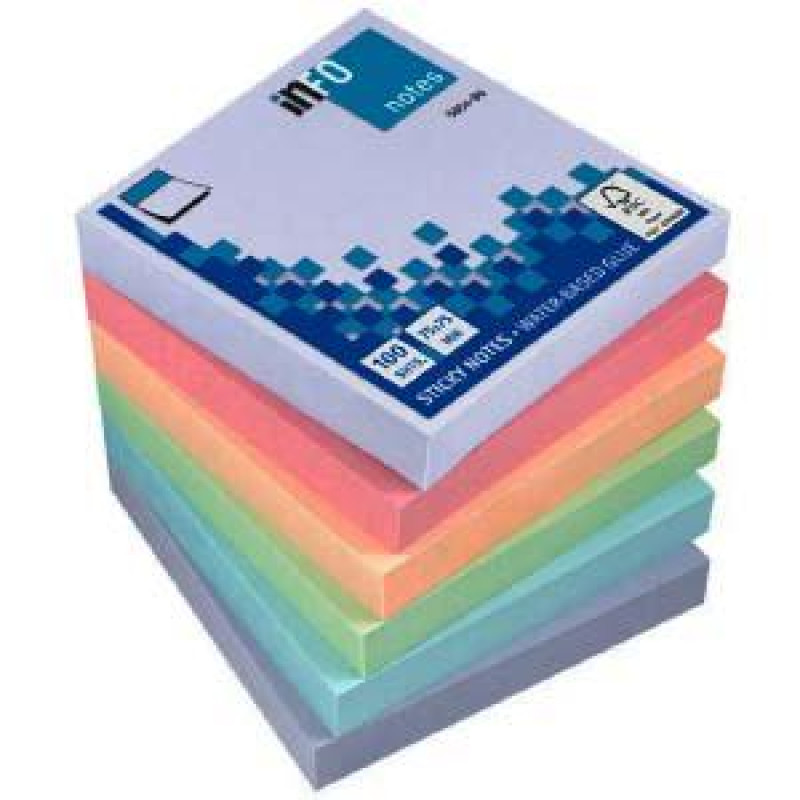 Līmlapiņas INFO 75x75 Harmonie asorti 6gab.x 100