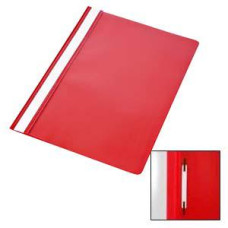 Ātršuvējs A4 sarkans ar caurspīdīgu vāku  PL