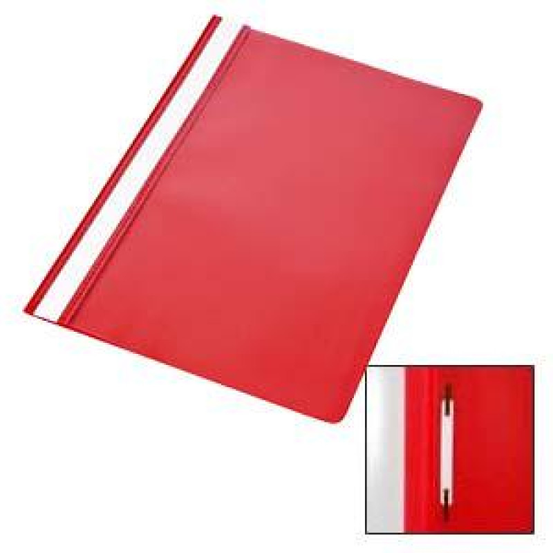 Ātršuvējs A4 sarkans ar caurspīdīgu vāku  PL
