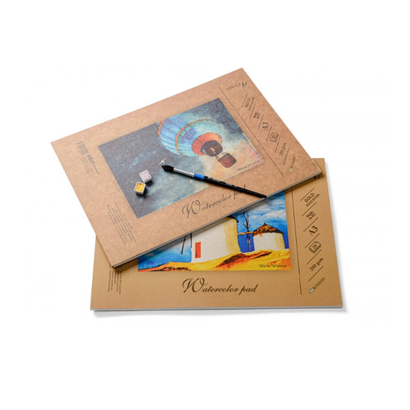 Akvareļu albums A3, 20 lapas, 210 g/m2, SMLT