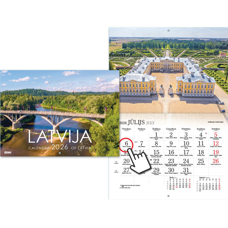 Sienas kalendārs, Latvija, Timer, 2026g.