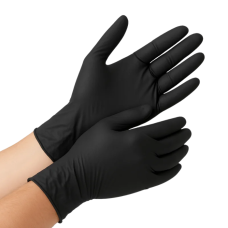 Nitrila cimdi bez pūdera, HQ , melni, (L), (100gab) 6,0Gr