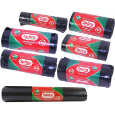 Atkritumu maisi 250L, 100x125cm, melni, LDPE, MULTIPACK, 5gab/rul, 10rul/kastē