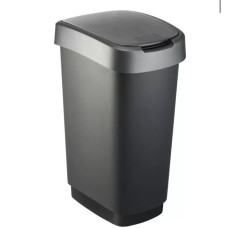 Atkritumu tvertne TWIST 50L, pelēka krāsa