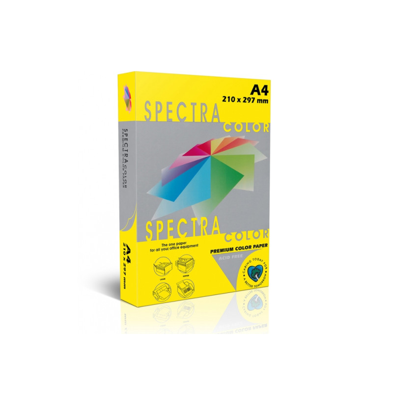 Krāsains papīrs A4 160g 250lap Lemon IT 210