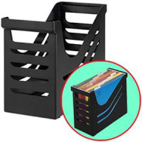 Iekaramo failu turētājs, melns