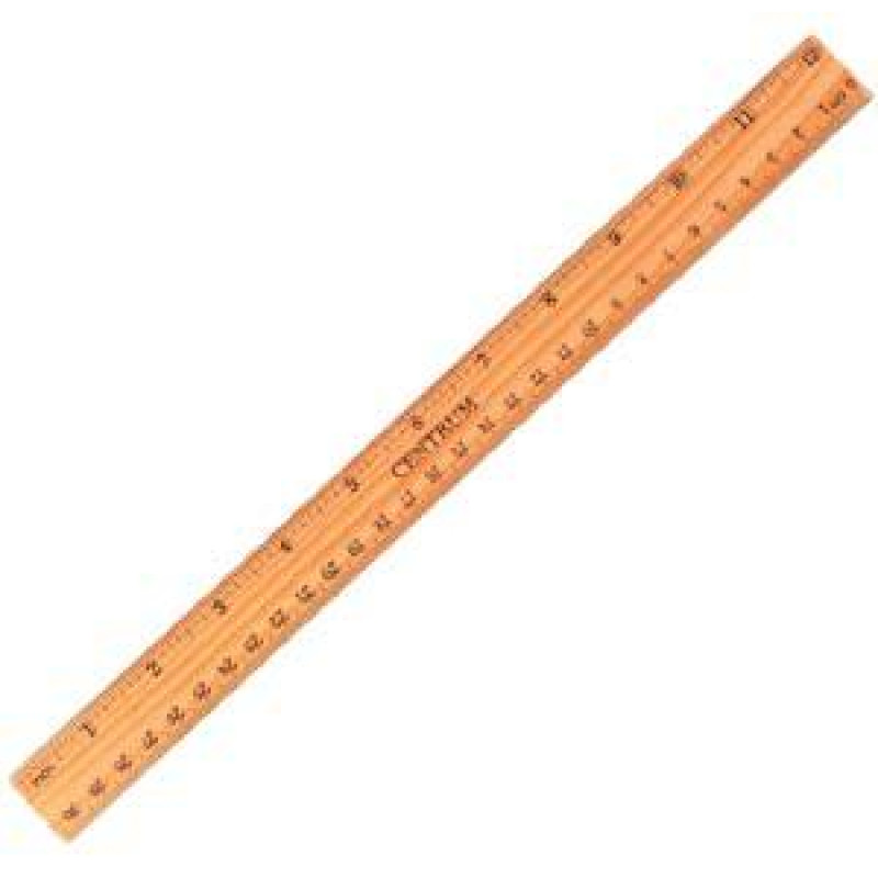Lineāls 30 cm koka CENTRUM