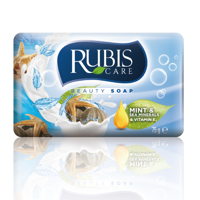 Ziepes RUBIS CARE Piparmētra, jūras minerāli un vitamīni, 75gr, 6gab/pac., 72pac/kastē