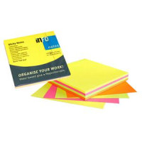 Līmlapiņas INFO NEON 75x75mm asorti, 100 lapas