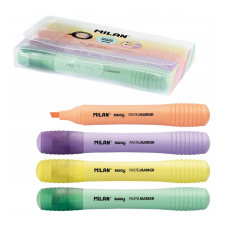 Teksta marķieru komplekts 4 pasteļ krāsas Milan