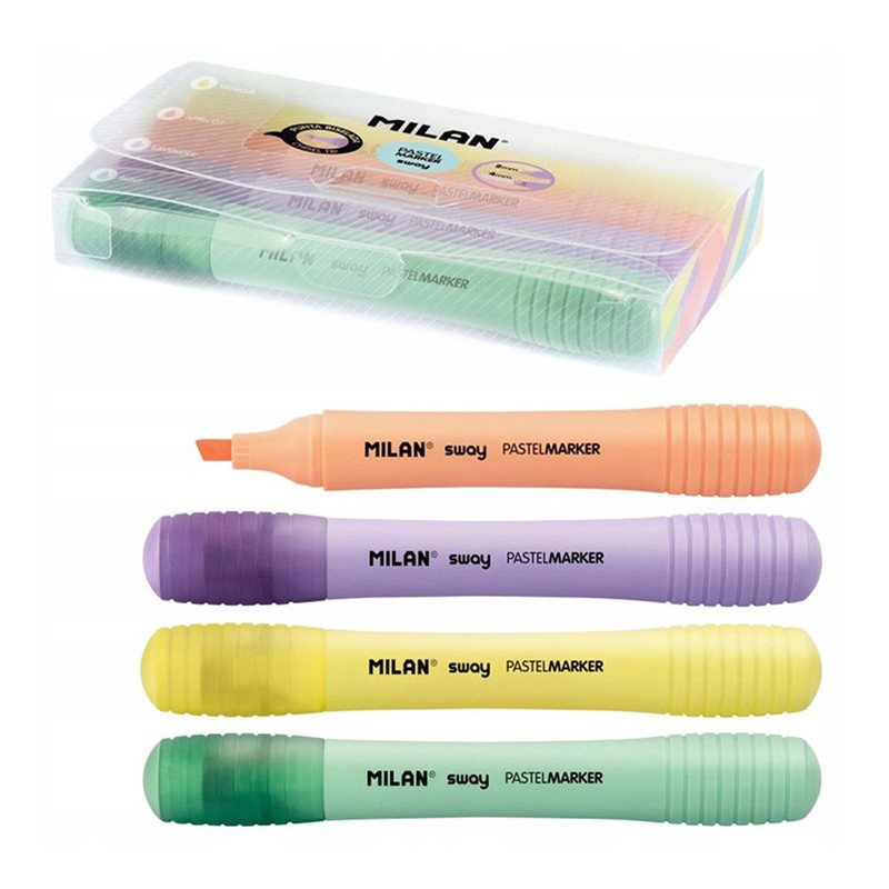 Teksta marķieru komplekts 4 pasteļ krāsas Milan