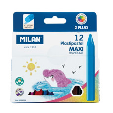 Krītiņi vaska 12 krāsas MAXI trīsstūraini