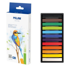Pasteļkrītiņi SOFT PASTELS 12 krāsas, Milan