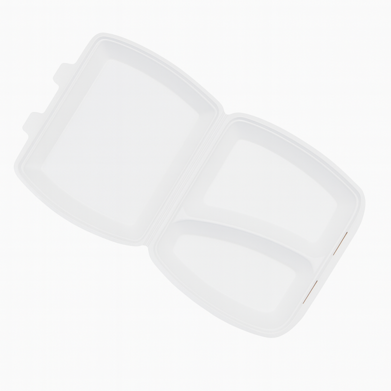 Kārba siltam ēdienam, XPS, 2-daļīga (100 gab.)