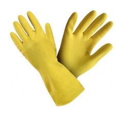 Gumijas cimdi S dzelteni