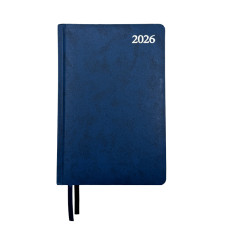 Dienasgrāmata A5, diena, New Standard, zila 2026 g.