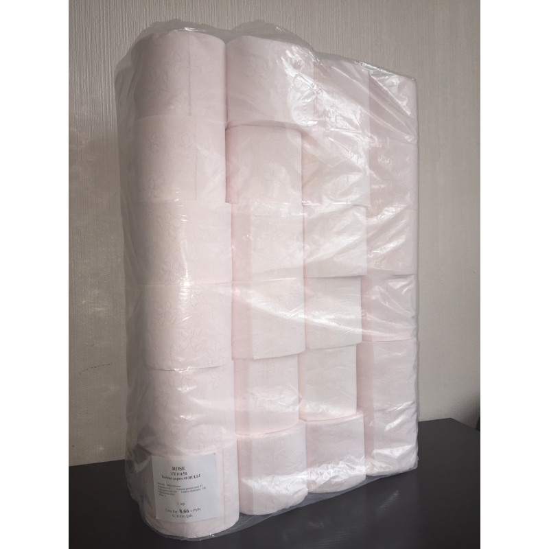 Tualetes papīrs, rullis, cell, 2-kārt, iepak. 48ruļļi x 140 lok x 15m, roza, BIG PACK