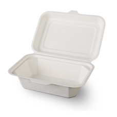 Kompostējamā cukurniedru kārba ar vāku 18.3x13.6x6.9cm (150gab/iep)