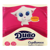 DIVO salvetes 33x33 100gb(dzeltenas)