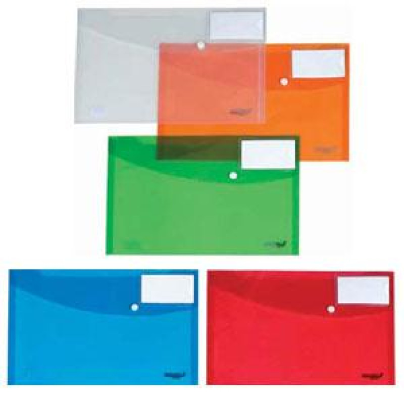 Mape ar līmpogu A4 zila, ar kabatu vizītkartei