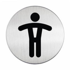 Norādes zīme VĪRIEŠU, D=83mm, no tērauda DURABLE