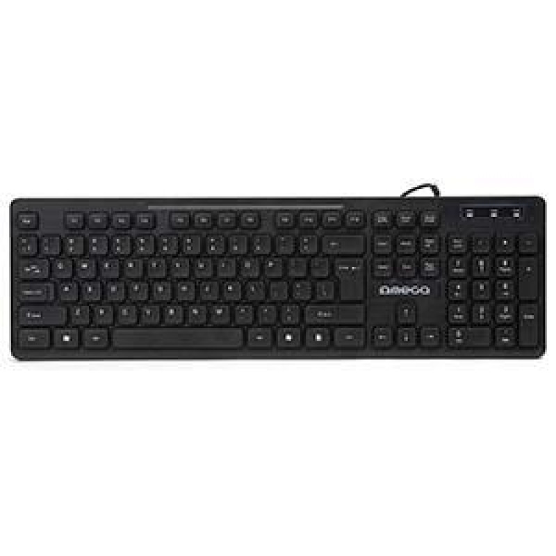 Tastatūra USB ENG melna OK07B Omega