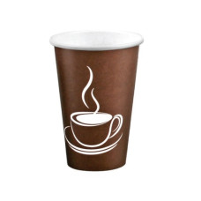Papīra glāzes 225ml (7.5oz), vending, "Cup Brown", (50gab), kastē 20iep.