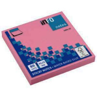 Līmlapiņas INFO NEON 75x75mm roza, 80 lapas