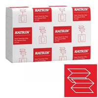 Dvieļi-salvetes 2 slāņi, Non-Stop 140 Z-salvetes, balti Katrin