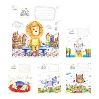 Burtnīca 12 lap. līniju, Adventurers, kartona vāks