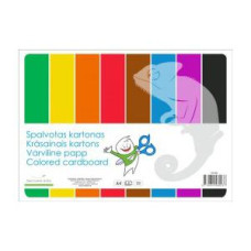 Krāsains kartons A4, 8 LAPAS VIENPUSĒJS
