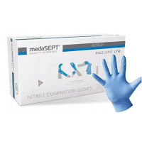Nitrila cimdi, "Medasept", zili, (M), (100gab), (10iep/kaste)