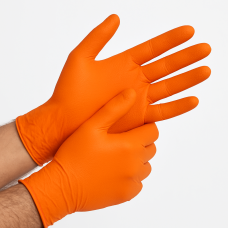 Nitrila cimdi, "Power Grip", oranžas,XXL, (50 gab), (10iep/kaste)