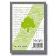 Bloknots AURORA A7/100 lapas rūtiņu no pārstrādāta papīra