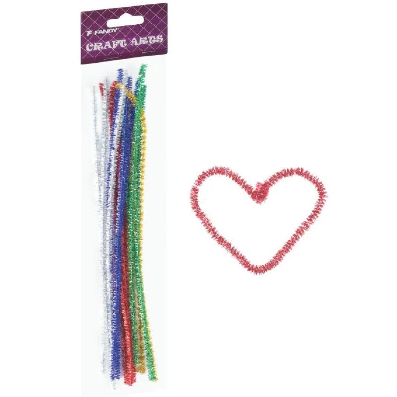 Pūkainas stieples 30 cm metalic asorti 25