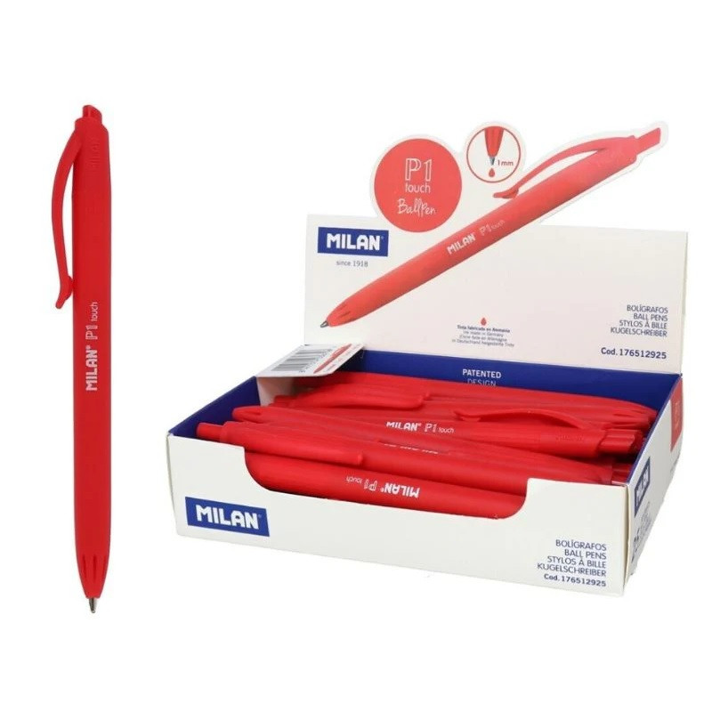 Pildspalva lodīšu P1 touch 1.0mm, sarkana, MILAN