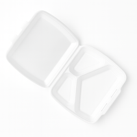 Kārba siltam ēdienam, XPS, 3-daļīga (100 gab.)